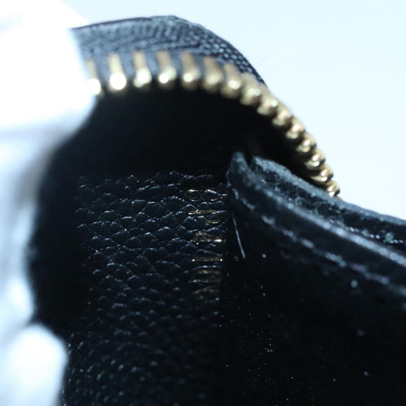 LOUIS VUITTON Monogram Empreinte Zippy Wallet Wallet Black M61864 LV Auth hk2892