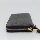 LOUIS VUITTON Monogram Empreinte Zippy Wallet Wallet Black M61864 LV Auth hk2892-3