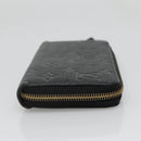 LOUIS VUITTON Monogram Empreinte Zippy Wallet Wallet Black M61864 LV Auth hk2892-4