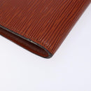 LOUIS VUITTON Epi Pochette Accessoires Accessoiretas Bruin M52953 Auth hk2893-16