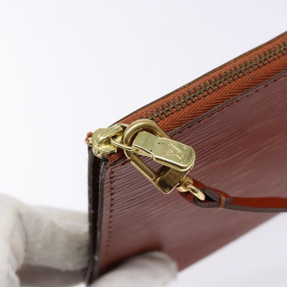 LOUIS VUITTON Epi Pochette Accessoires Accessory Pouch Brown M52953 Auth hk2893