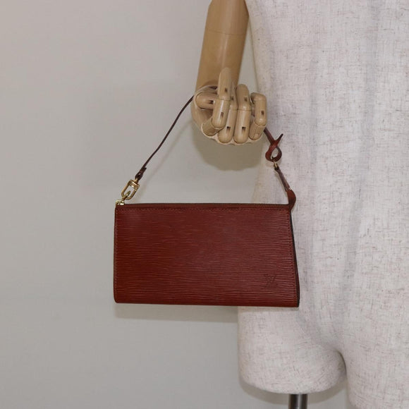 LOUIS VUITTON Epi Pochette Accessoires Accessoiretas Bruin M52953 Auth hk2893