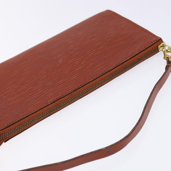 LOUIS VUITTON Epi Pochette Accessoires Accessoiretas Bruin M52953 Auth hk2893