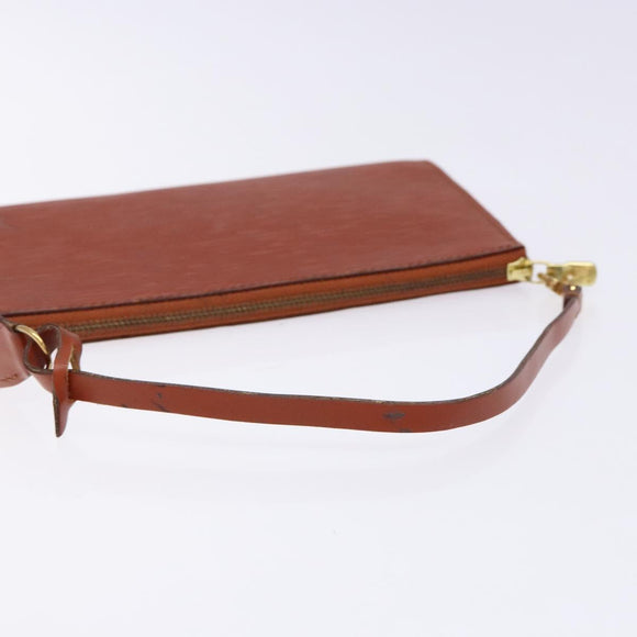 LOUIS VUITTON Epi Pochette Accessoires Accessory Pouch Brown M52953 Auth hk2893