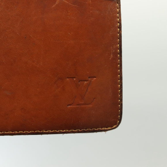 LOUIS VUITTON Nomad Agenda MM Day Planner Cover Brown R20473 LV Auth hk2895
