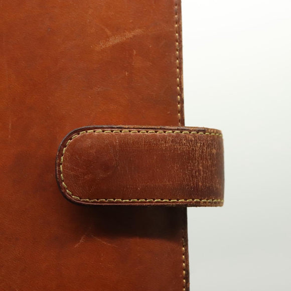 LOUIS VUITTON Nomad Agenda MM Day Planner Cover Brown R20473 LV Auth hk2895