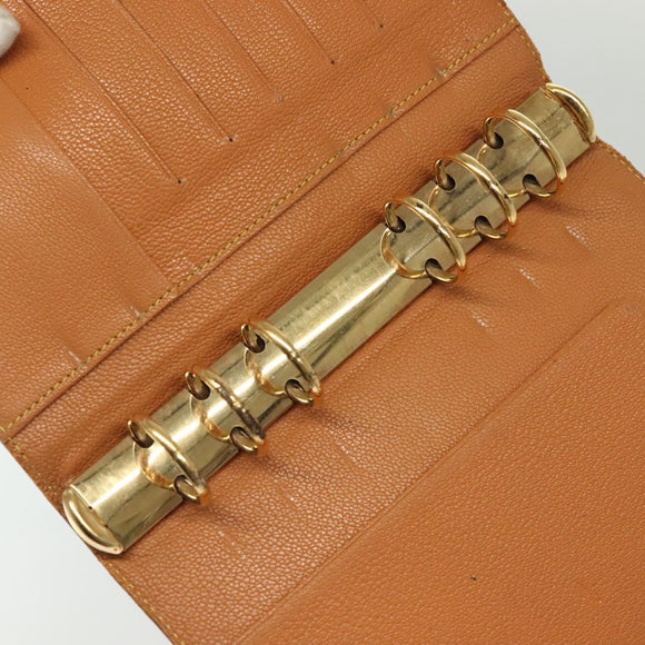 LOUIS VUITTON Nomad Agenda MM Day Planner Cover Brown R20473 LV Auth hk2895