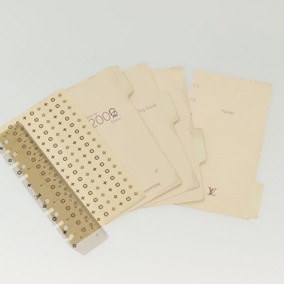 LOUIS VUITTON Nomad Agenda MM Day Planner Cover Brown R20473 LV Auth hk2895