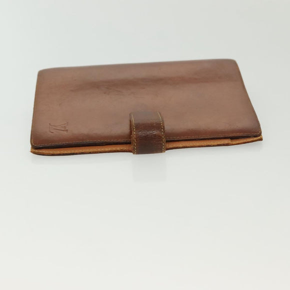 LOUIS VUITTON Nomad Agenda MM Day Planner Cover Brown R20473 LV Auth hk2895