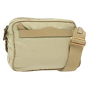 PRADA Shoulder Bag Nylon Beige Gold Auth hk2901-1
