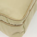 PRADA Shoulder Bag Nylon Beige Gold Auth hk2901-12