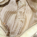 PRADA Shoulder Bag Nylon Beige Gold Auth hk2901-19