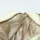 PRADA Shoulder Bag Nylon Beige Gold Auth hk2901-21