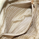PRADA Shoulder Bag Nylon Beige Gold Auth hk2901-23