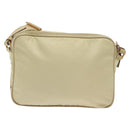 PRADA Shoulder Bag Nylon Beige Gold Auth hk2901-3