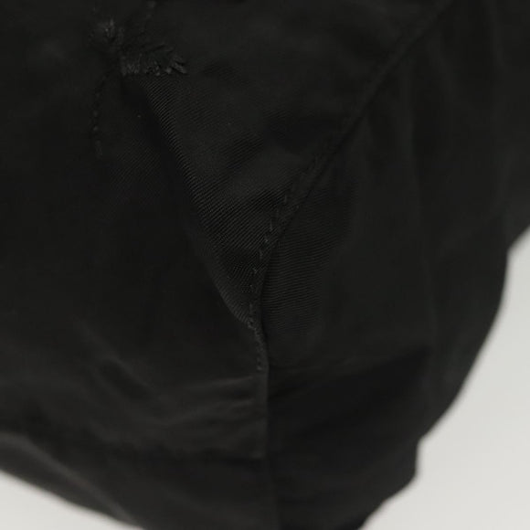 PRADA Hand Bag Nylon Black Silver Auth hk2902