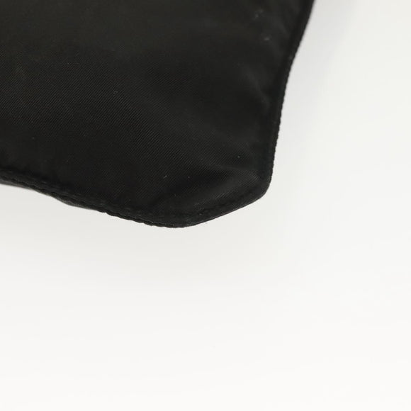 PRADA Shoulder Bag Nylon Black Silver Auth hk2903