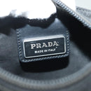 PRADA Shoulder Bag Nylon Black Silver Auth hk2903-20