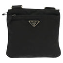 PRADA Shoulder Bag Nylon Black Silver Auth hk2903-13
