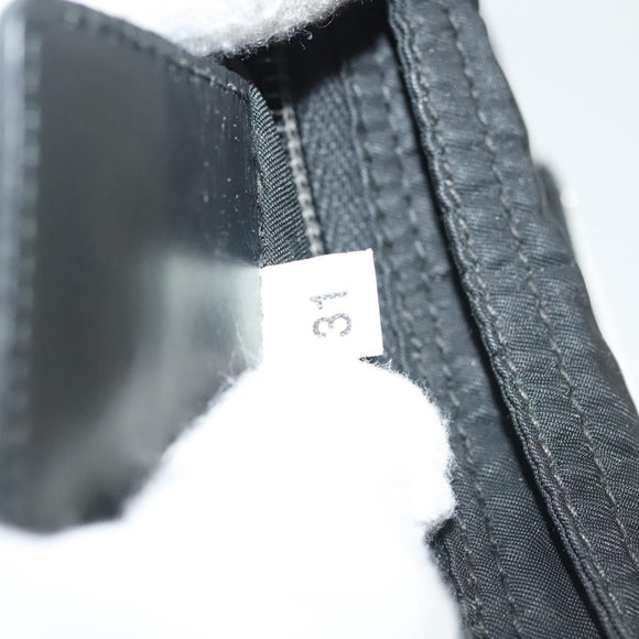 PRADA Shoulder Bag Nylon Black Silver Auth hk2903