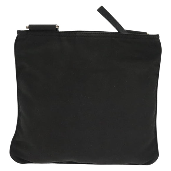 PRADA Shoulder Bag Nylon Black Silver Auth hk2903