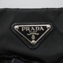 PRADA Tote Bag Nylon Black Silver Auth hk2905-14