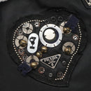PRADA Tote Bag Nylon Black Silver Auth hk2905-15