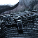 PRADA Tote Bag Nylon Black Silver Auth hk2905-16