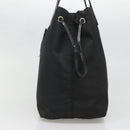 PRADA Tote Bag Nylon Black Silver Auth hk2905-5