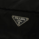 PRADA Travel Pouch Nylon Black Silver Auth hk2906-13