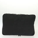 PRADA Travel Pouch Nylon Black Silver Auth hk2906-6