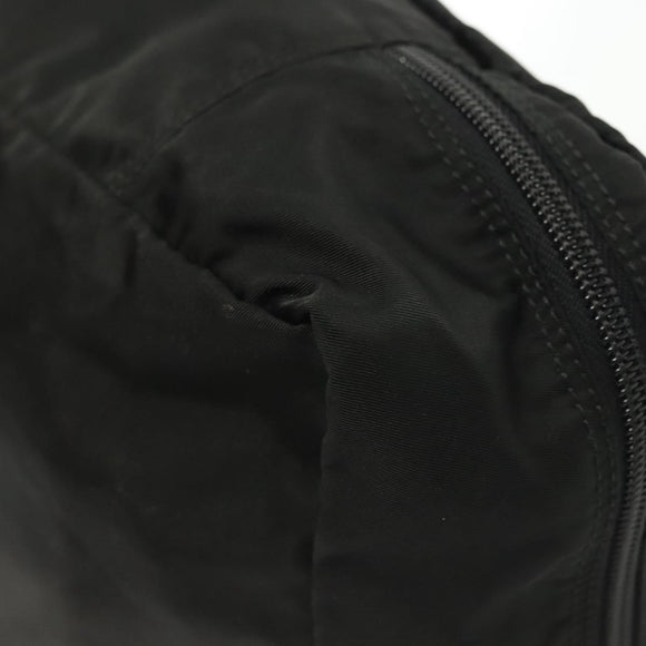 PRADA Travel Pouch Nylon Black Silver Auth hk2906