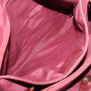 Salvatore Ferragamo Vala Tote Bag Nylon Bordeaux Gold Auth hk2907-22