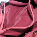 Salvatore Ferragamo Vala Tote Bag Nylon Bordeaux Gold Auth hk2907-11