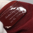 Salvatore Ferragamo Vala Tote Bag Nylon Bordeaux Gold Auth hk2907-12