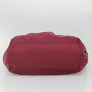 Salvatore Ferragamo Vala Tote Bag Nylon Bordeaux Gold Auth hk2907-5