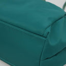 Salvatore Ferragamo Vala Tote Bag Nylon 2way Green Gold Auth hk2908-15