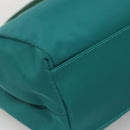 Salvatore Ferragamo Vala Tote Bag Nylon 2way Green Gold Auth hk2908-18