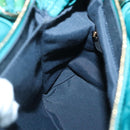 Salvatore Ferragamo Vala Tote Bag Nylon 2way Green Gold Auth hk2908-22