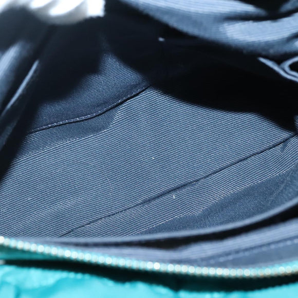 Salvatore Ferragamo Vala Tote Bag Nylon 2way Green Gold Auth hk2908