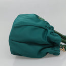 Salvatore Ferragamo Vala Tote Bag Nylon 2way Green Gold Auth hk2908-4