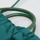 Salvatore Ferragamo Vala Tote Bag Nylon 2way Green Gold Auth hk2908-8