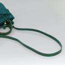 Salvatore Ferragamo Vala Tote Bag Nylon 2way Green Gold Auth hk2908-9