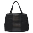 Salvatore Ferragamo Vala Tote Bag Nylon Black Gold Auth hk2909-3