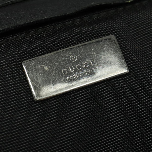 GUCCI GG Canvas Guccissima Waist Bag Leather Nylon Black 162417 Auth hk2912