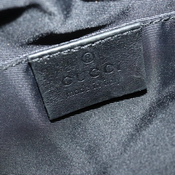 GUCCI GG Canvas Guccissima Waist Bag Leather Nylon Black 162417 Auth hk2912