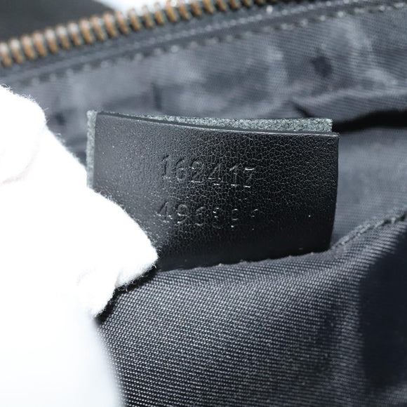 GUCCI GG Canvas Guccissima Waist Bag Leather Nylon Black 162417 Auth hk2912