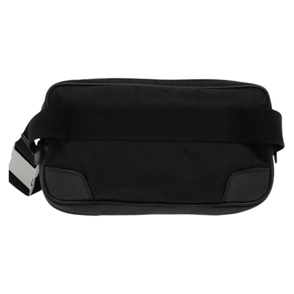 GUCCI GG Canvas Guccissima Waist Bag Leather Nylon Black 162417 Auth hk2912