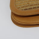 GUCCI Shoulder Bag Leather Beige Gold Auth hk2913-15