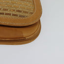 GUCCI Shoulder Bag Leather Beige Gold Auth hk2913-9